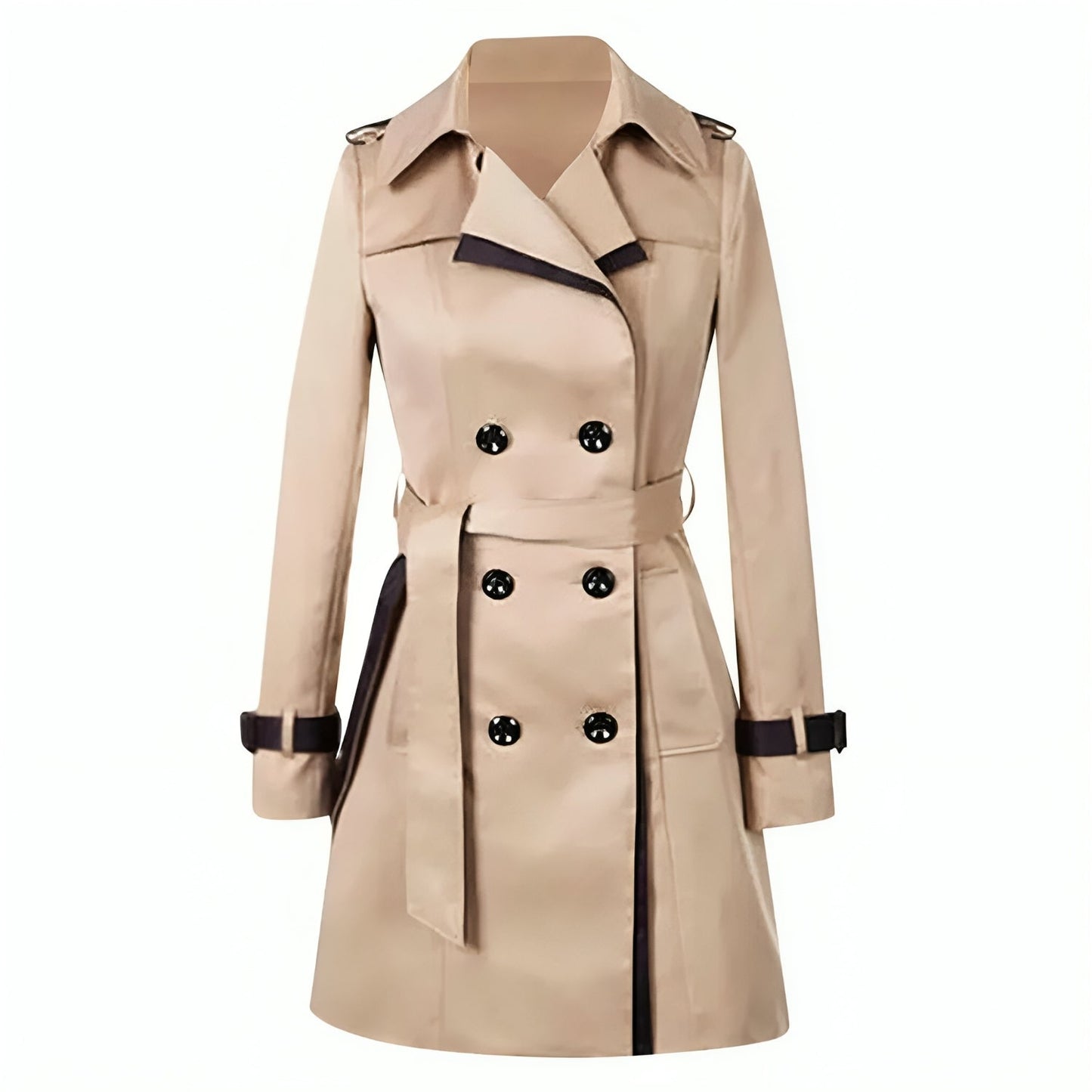 Manteau Trench Classique Beige pour Femme - PanierRoyale