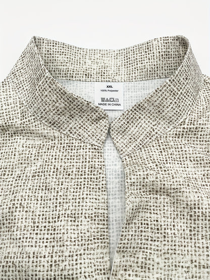 ZenMao™ – Chemise Homme Col Mao à Motif Décontracté