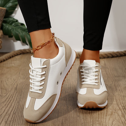 Zenvia™ – Baskets Femme Tendance à Lacets Confortables & Antidérapantes