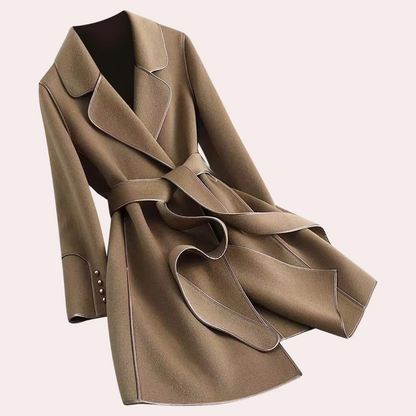 FERIDE - Manteau ceinturé de luxe pour femmes