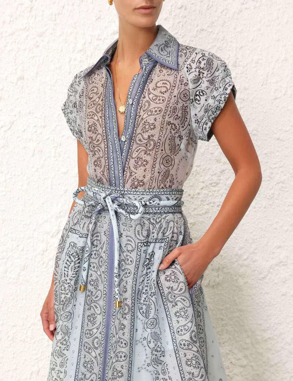 Robe et Blouse Ensemble Élégant Paisley Moderne