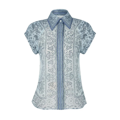 Robe et Blouse Ensemble Élégant Paisley Moderne