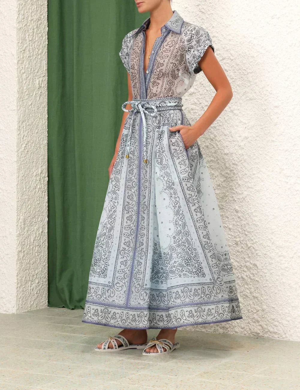 Robe et Blouse Ensemble Élégant Paisley Moderne