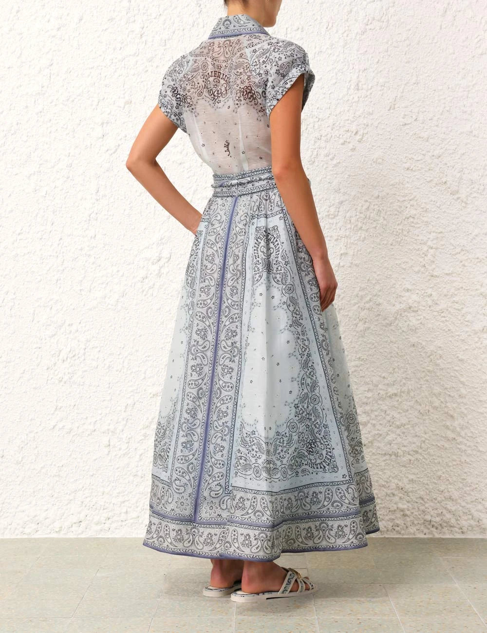 Robe et Blouse Ensemble Élégant Paisley Moderne