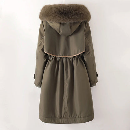 Parka Femme Hiver Chaude et Longue avec Capuche