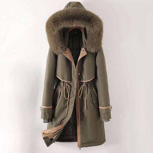 Manteau Femme Hiver Chic avec Capuche et Ceinture Adjustable - PanierRoyale