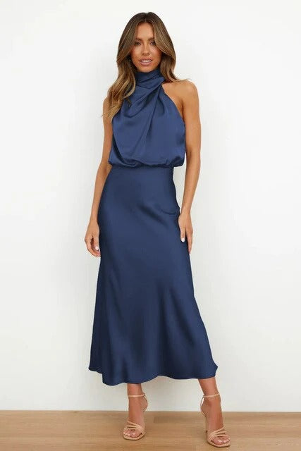 Robe Été Féminine Col V avec Dentelles