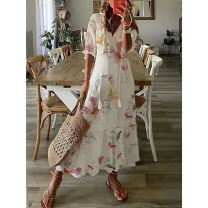 Robe Été Courte Bleu Marine pour Femme