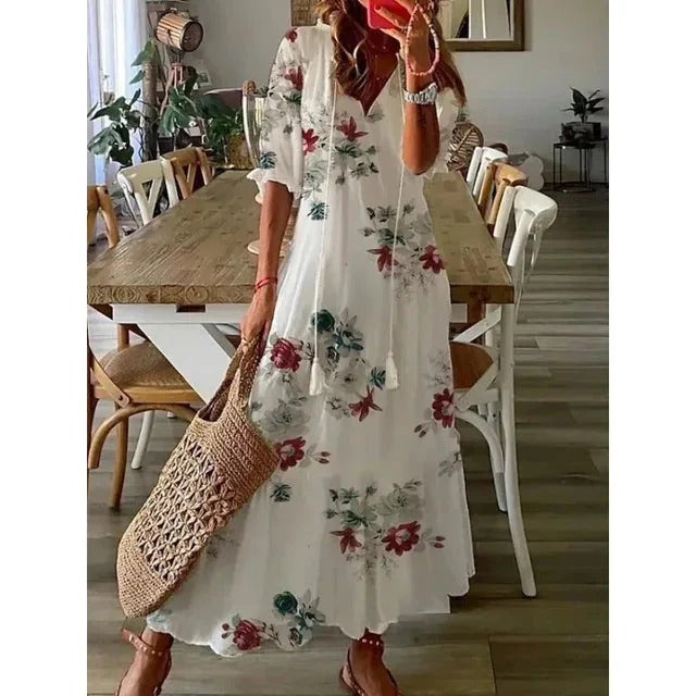 Robe Été Courte Bleu Marine pour Femme