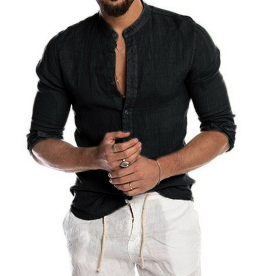 Chemise Homme Lin Clair Été Confortable