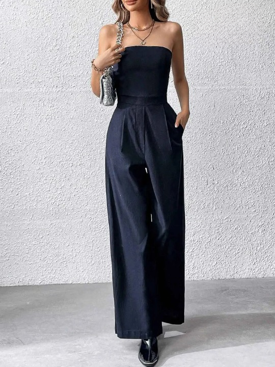 Combinaison femme décontractée sans bretelles → Robe combinée femme décontractée sans bretelles - PanierRoyale