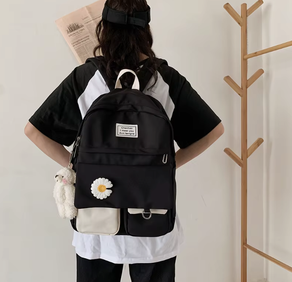 Sac À Dos Étudiant Grande Capacité avec Bretelles Réglables