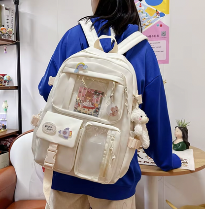 Sac à Dos Étudiant Grande Capacité avec Compartiments Organisés