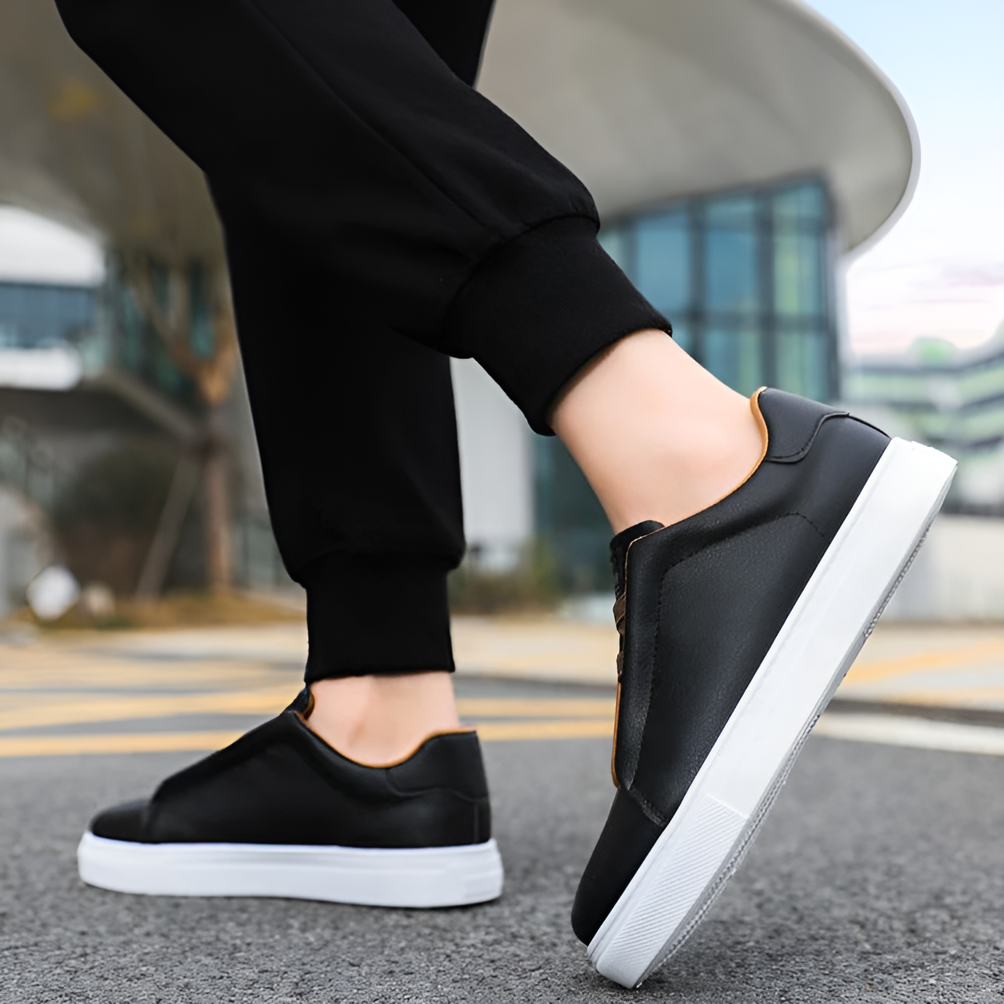 Baskets Homme Blanc Cuir de Qualité