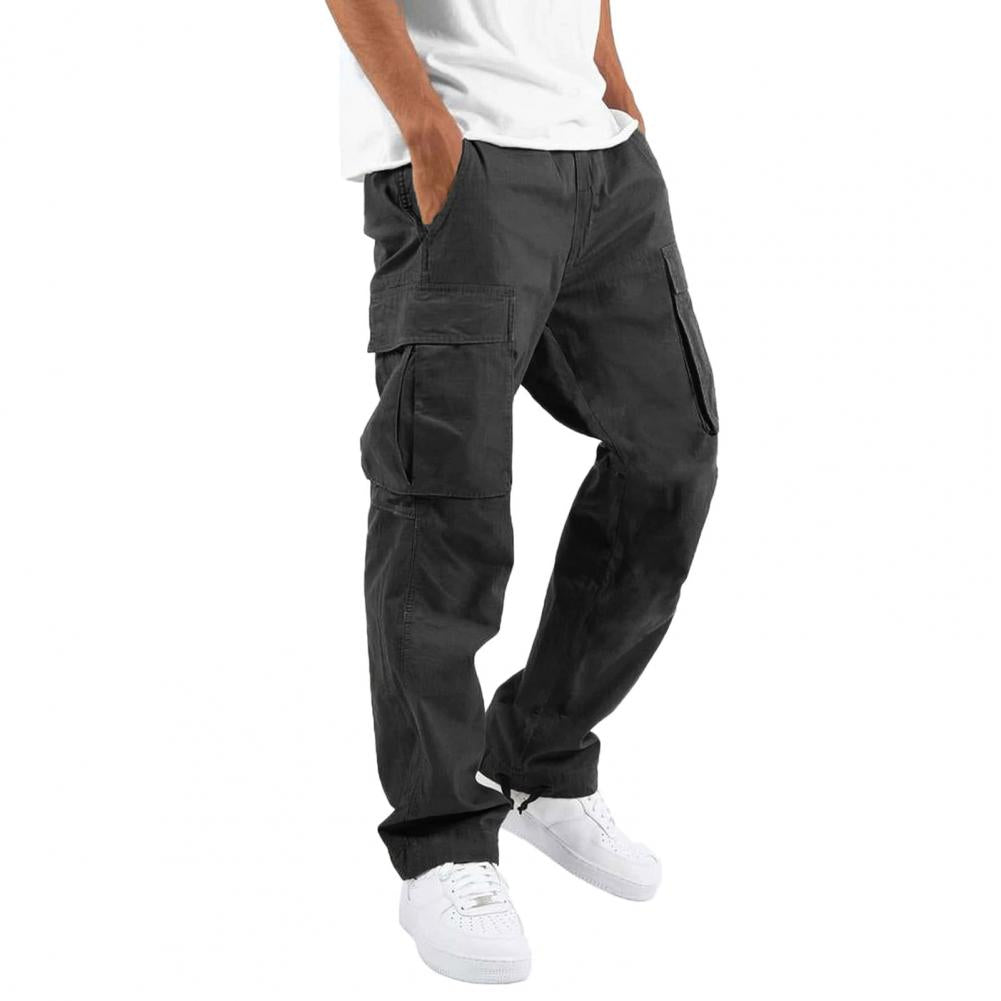 Pantalon Chino Homme Noir Classique avec Poches Coutures - PanierRoyale