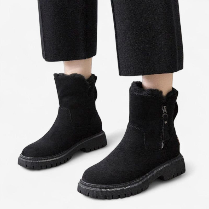Bottines Hiver Chaudes et Imperméables à Lacets