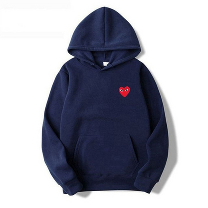 Pull à Capuche Streetwear avec Poche Avant et Détail Cœur