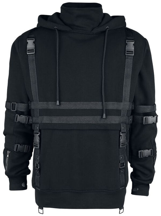 Sweat à Capuche Homme Noir Casual - PanierRoyale
