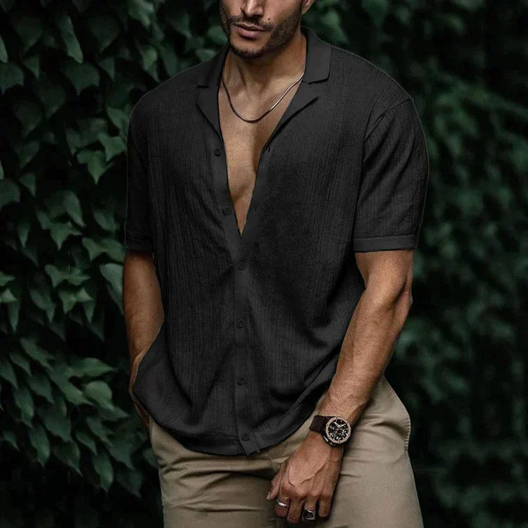 Chemise Homme décontractée Manches Courtes Légère pour Été
