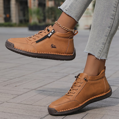 Chaussures Femmes Confortables à Lacets et Fermeture Éclair