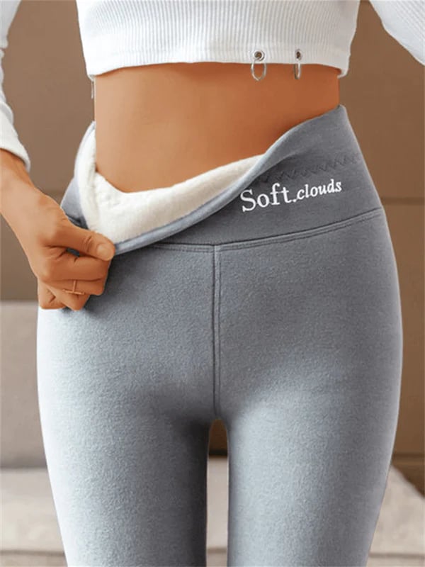 Legging Femme Thermique Taille Haute Doublure Polaire
