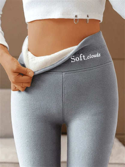Legging Femme Thermique Taille Haute Doublure Polaire