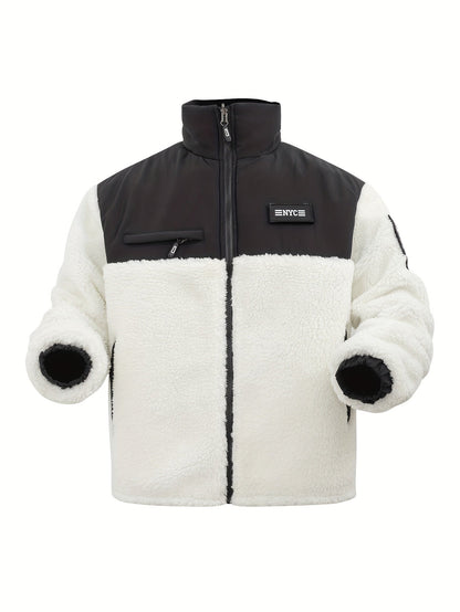 Veste Hiver Homme Chic avec Poches et Col Reversible