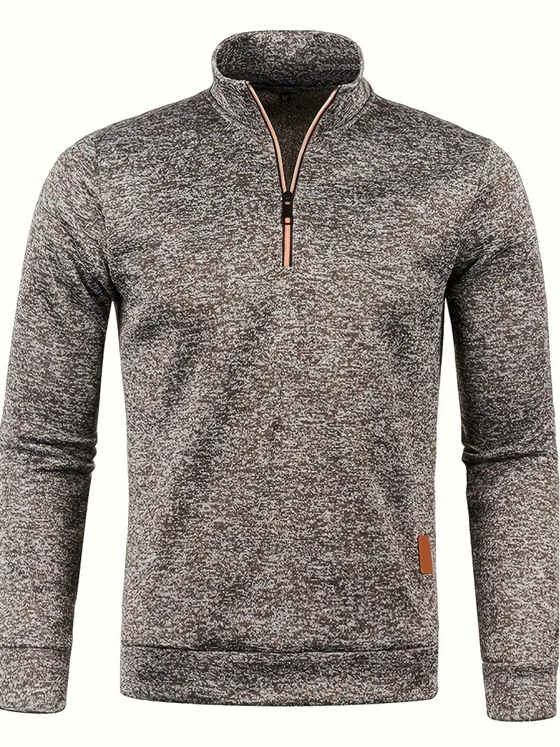 Pull à Manches Longues et Fermeture Éclair Doux