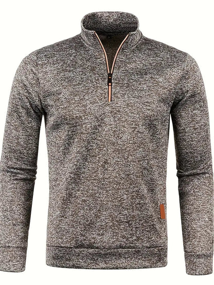 Pull à Manches Longues et Fermeture Éclair Doux