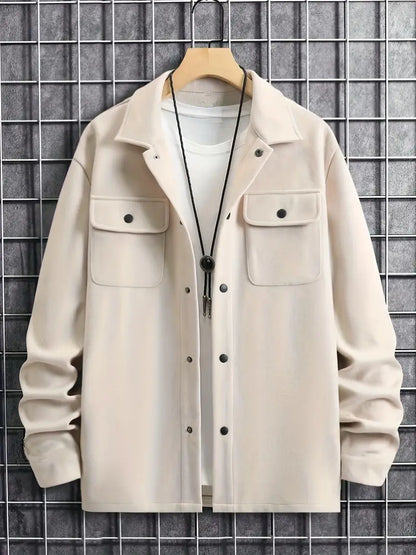 Veste Hiver Homme Polaire avec Capuche et Poches Zippées