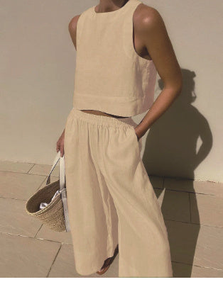 Robe Femelle Lin Élégante et Confortable