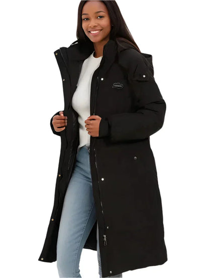 Manteau Hiver Femme Équipé d'une Capuche Amovible