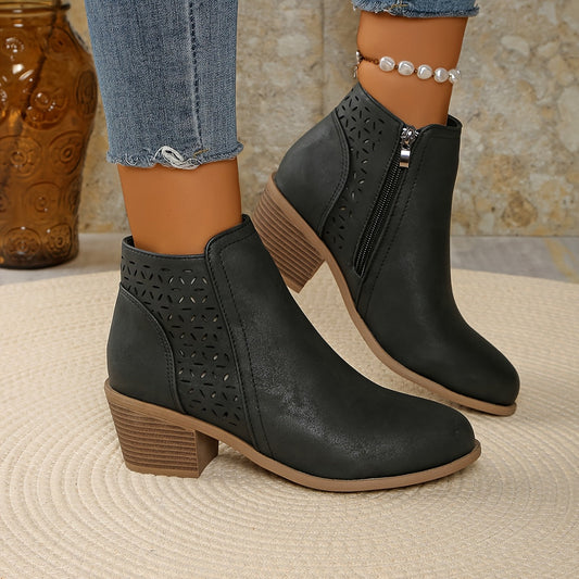 Bottines Femmes Élégantes à Fermeture Éclair Latérale - BerlinGlamour