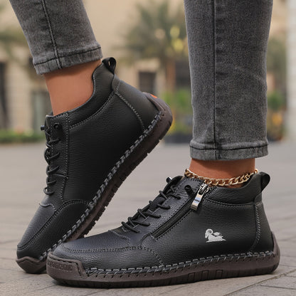 Chaussures Femmes Confortables à Lacets et Fermeture Éclair