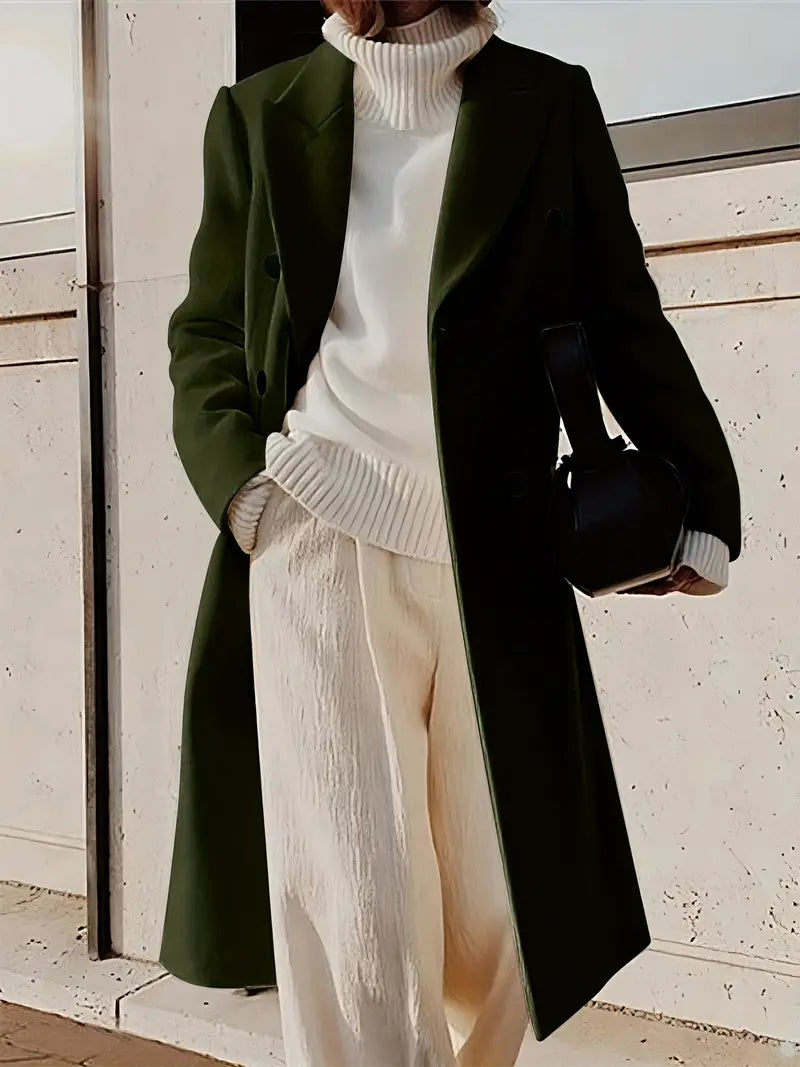Manteau Femme Chic en Cachemire avec Capuchon