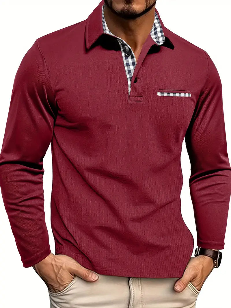 Polo Homme Manche Longue Hiver Chaud