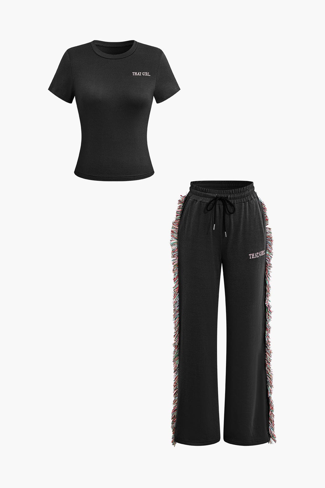 Ensemble de Décontracté Frange Élégant pour Femme