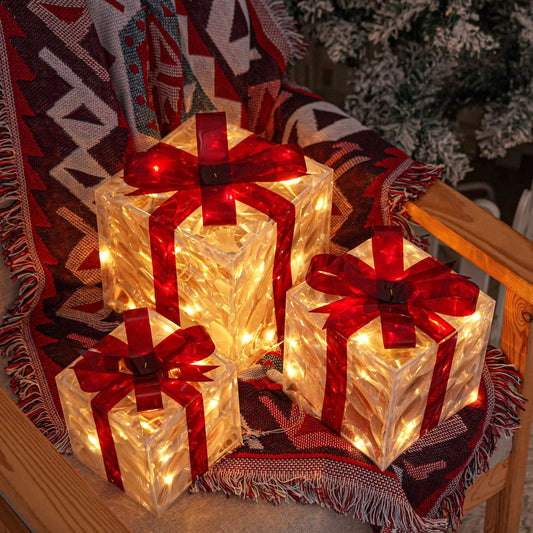Coffrets de Noël Lumineux avec Lumières LED Colorées - PanierRoyale