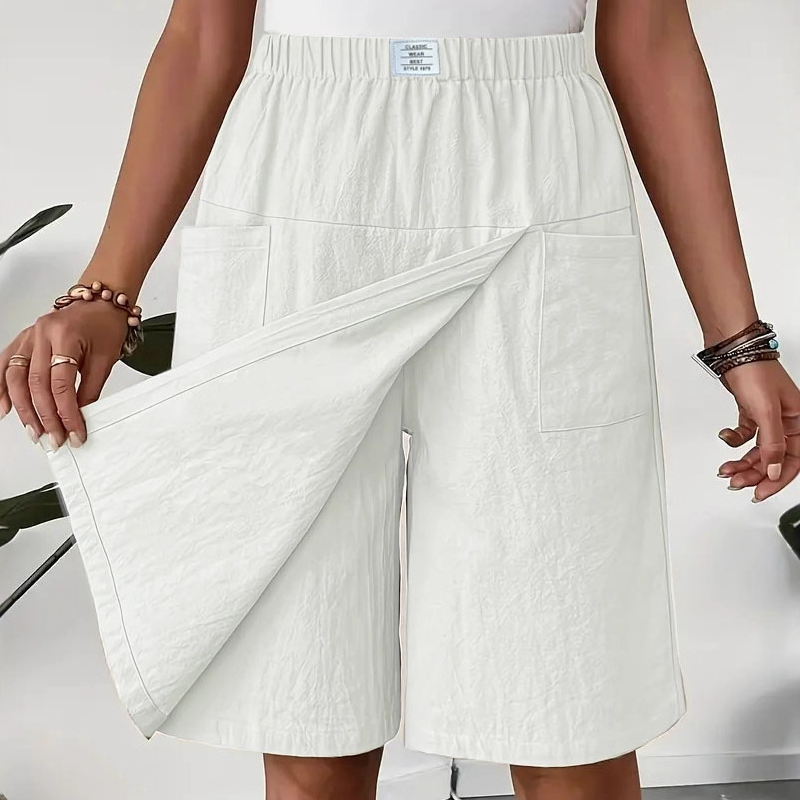 Jupe-Short Femme Taille Élastique Coupe Asymétrique