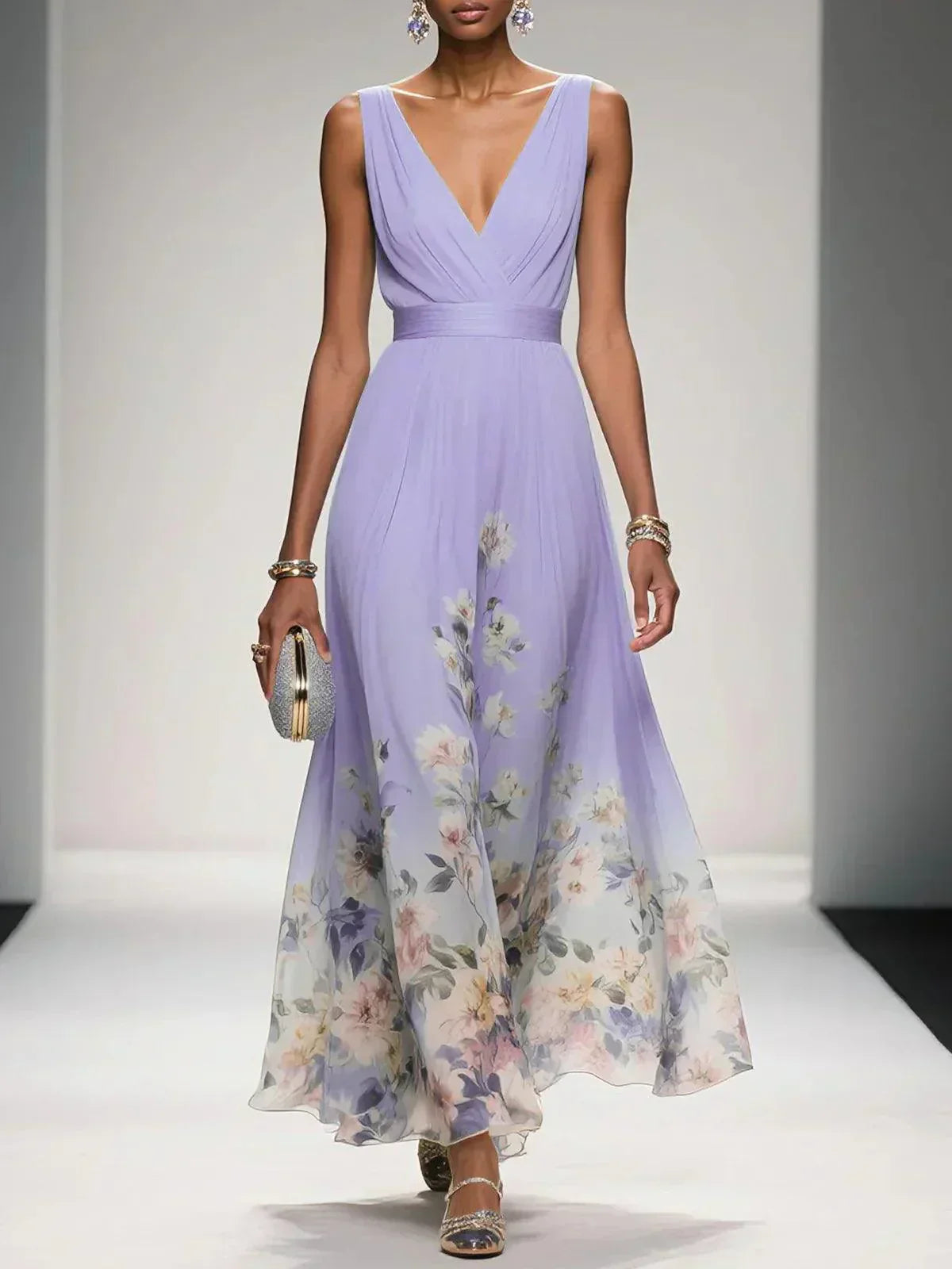 Robe Fleurs Été pour Mariage Féminine - BerlinGlamour
