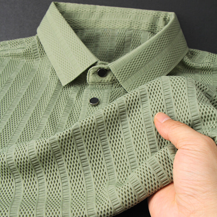 Chemise Polo en Soie pour Homme de Luxe