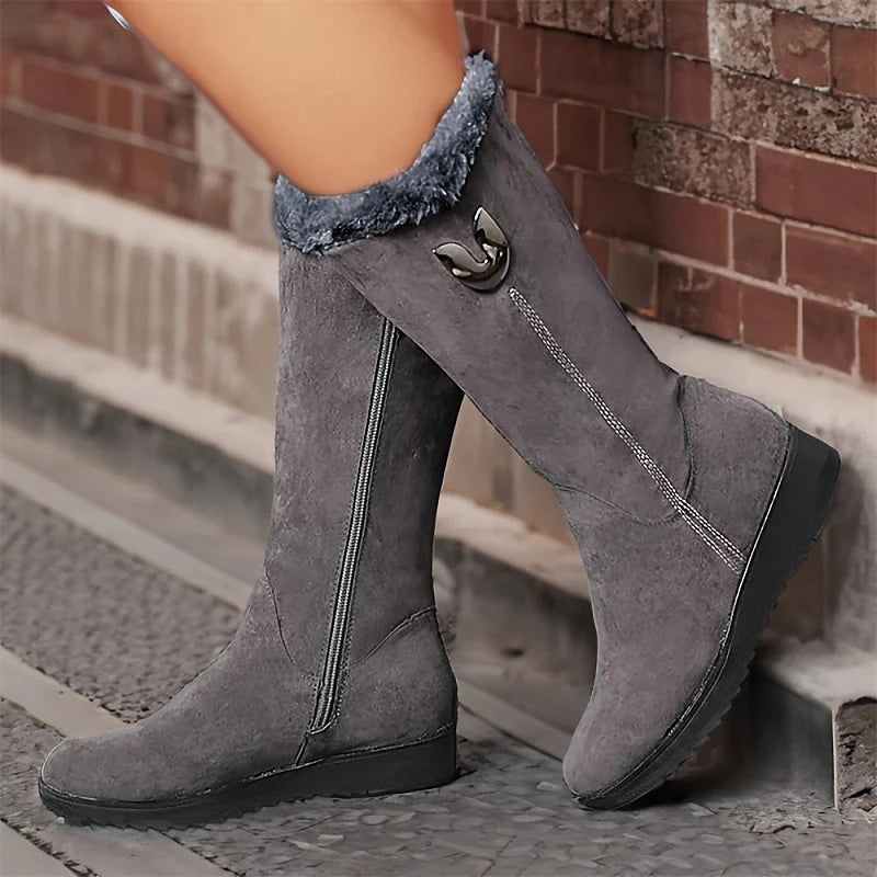 Bottes Molletières ZIP Chaudes et Confortables