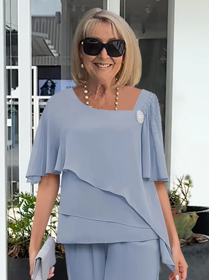 Robe Été Femmes Élégante Ensemble Chic