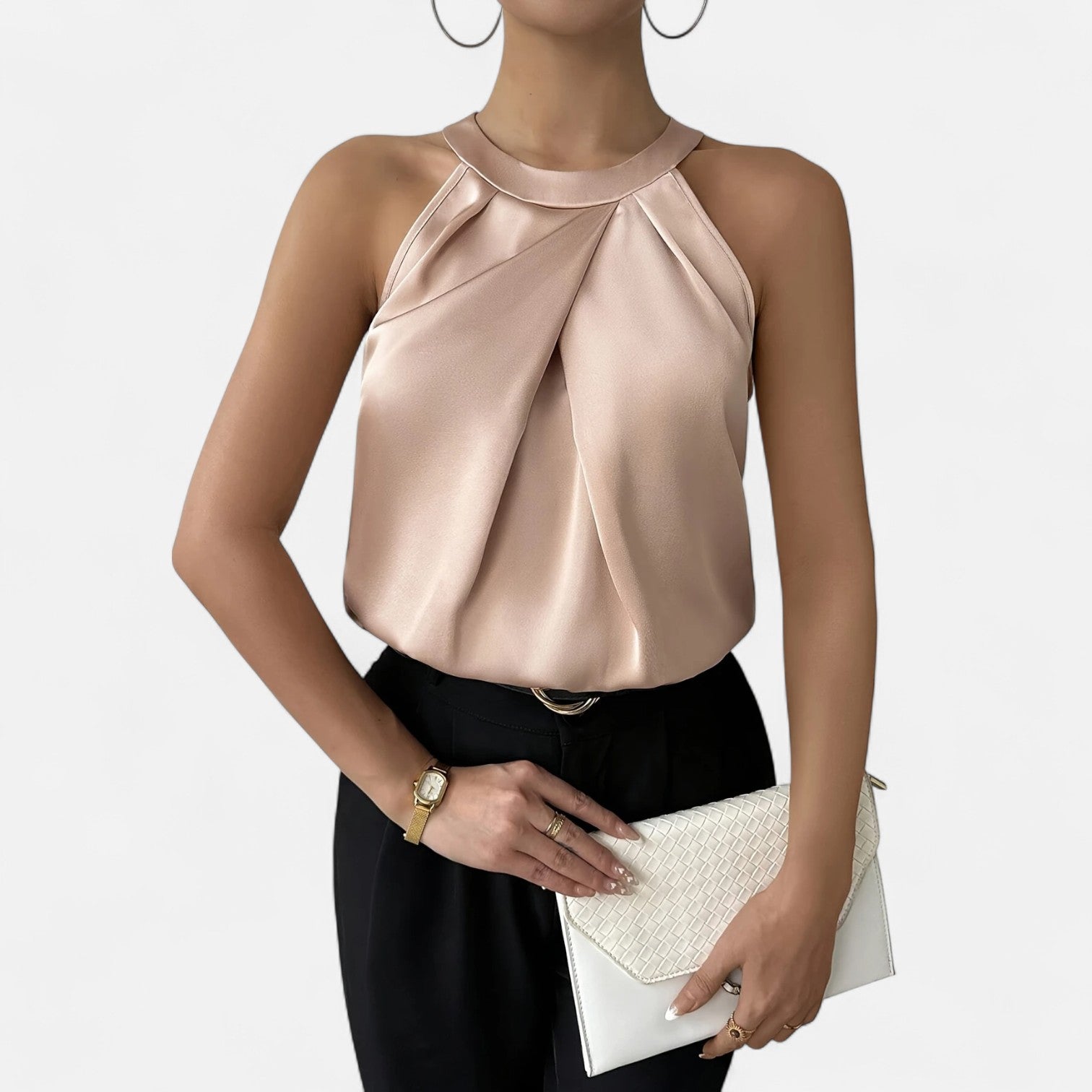 Top femmes satin ajusté pour femmes élégantes - BerlinGlamour