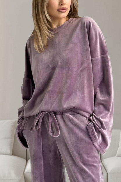 Robe Femme Confort Élastique Manches Longues et Pantalon Jogging - PanierRoyale