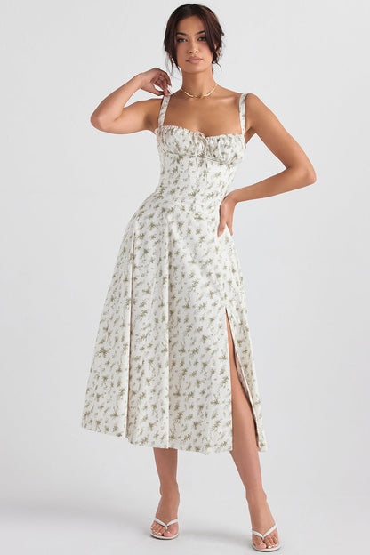 Robe Midi Taille Étroite Rose Pâle - BerlinGlamour