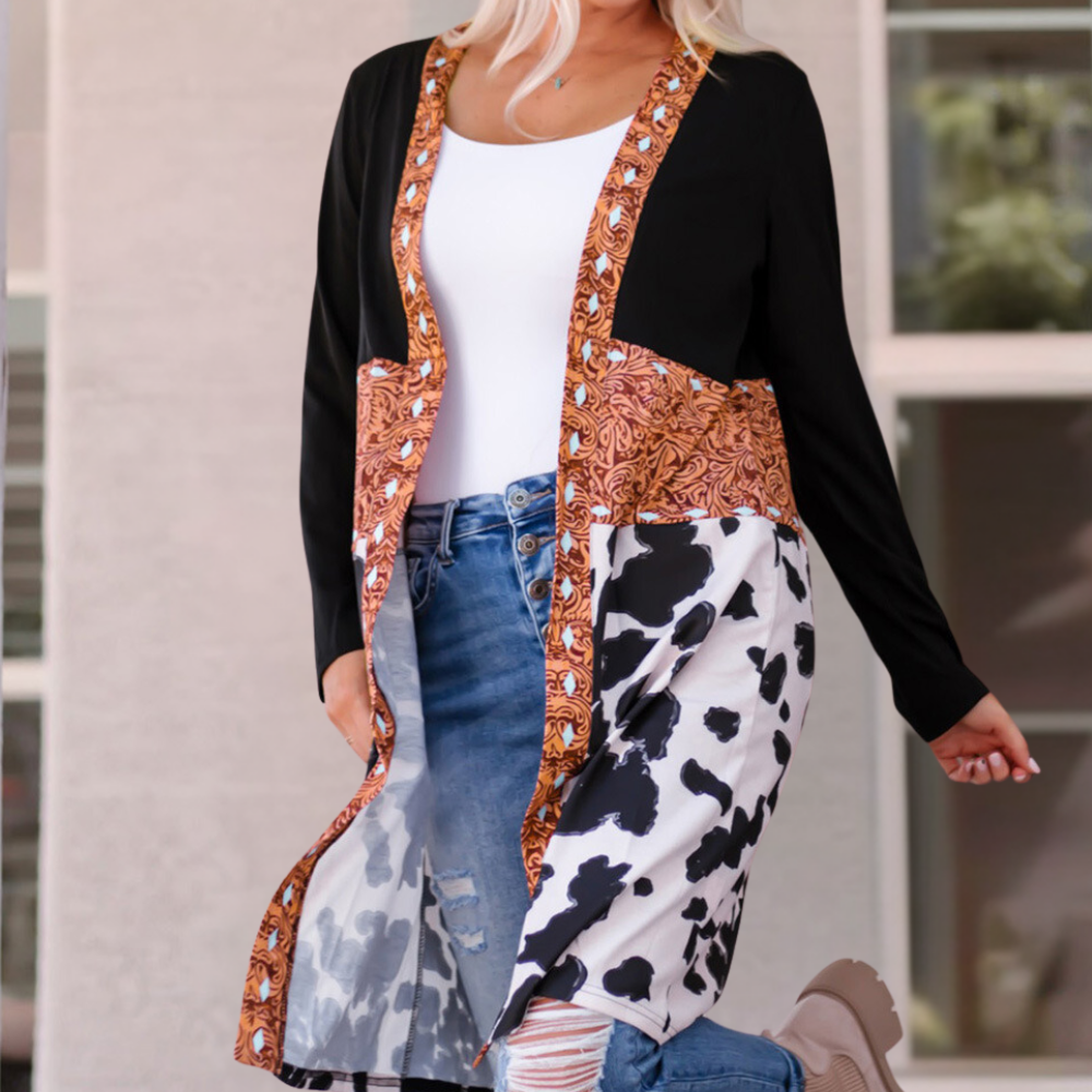 HILDEGARDE - Cardigan à Motif Western pour Femmes