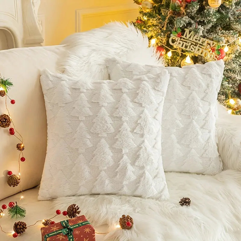 Housse de Coussin Hiver Douce et Chaude en Velour - PanierRoyale