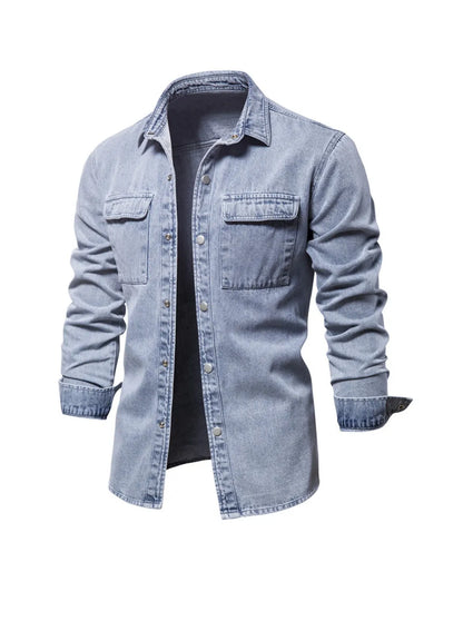 Chemise Homme Jean Foncé Classique - PanierRoyale