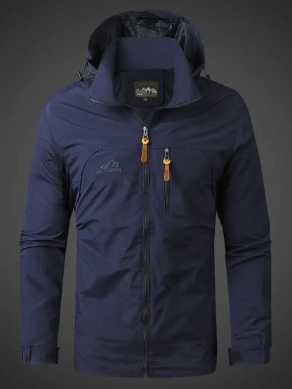 Veste imperméable homme olive avec capuche